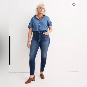 Madewell 10" High-Rise Skinny Jeans in Danny Wash - NWT